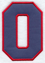 Collegiate Number 0 - 7.5 inches (Applique)