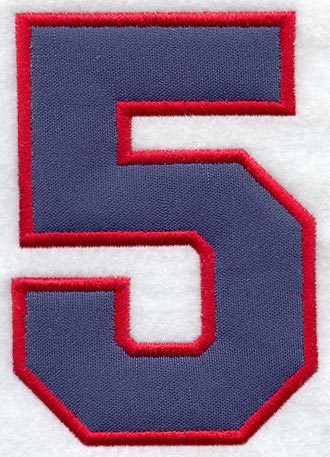 Collegiate Number 5 - 7.5 inches (Applique)