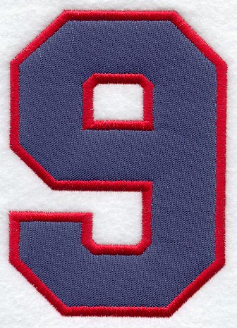 Collegiate Number 9 - 7.5 inches (Applique)