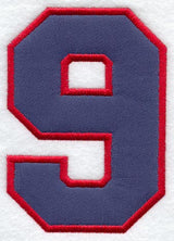Collegiate Number 9 - 7.5 inches (Applique)