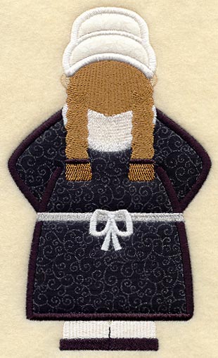 Pilgrim Girl - Back (Applique)