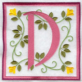 Friendship Square Letter D - 6 inch (Applique)