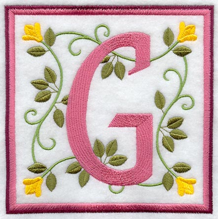 Friendship Square Letter G - 6 inch (Applique)