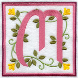 Friendship Square Letter M - 6 inch (Applique)