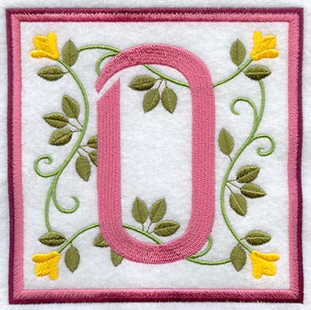 Friendship Square Letter O - 6 inch (Applique)
