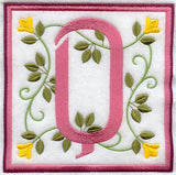 Friendship Square Letter Q - 6 inch (Applique)