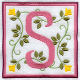 Friendship Square Letter S - 6 inch (Applique)