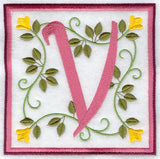 Friendship Square Letter V - 6 inch (Applique)