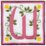 Friendship Square Letter W - 6 inch (Applique)