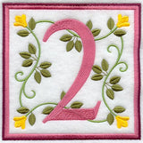 Friendship Square Number 2 - 6 inch (Applique)