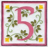 Friendship Square Number 5 - 6 inch (Applique)