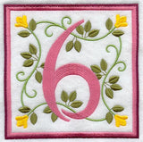 Friendship Square Number 6 - 6 inch (Applique)