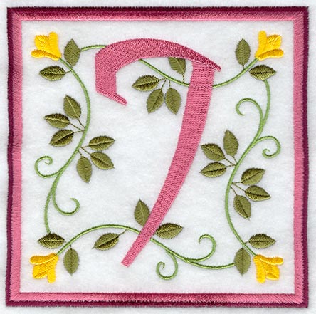 Friendship Square Number 7 - 6 inch (Applique)