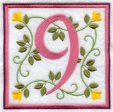 Friendship Square Number 9 - 6 inch (Applique)