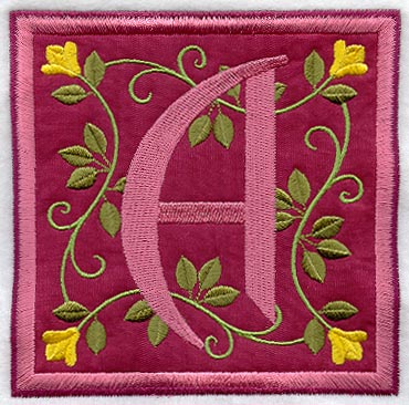 Friendship Square Letter A - 6 inch (Applique)