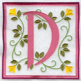 Friendship Square Letter D - 6 inch (Applique)
