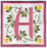 Friendship Square Letter H - 6 inch (Applique)