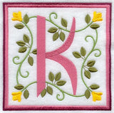 Friendship Square Letter K - 6 inch (Applique)