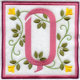 Friendship Square Letter Q - 6 inch (Applique)