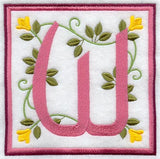 Friendship Square Letter W - 6 inch (Applique)