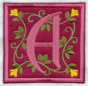 Friendship Square Letter A - 6 inch (Applique)