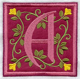 Friendship Square Letter A - 6 inch (Applique)