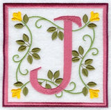 Friendship Square Letter J - 6 inch (Applique)