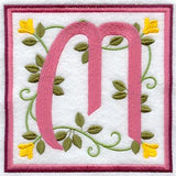 Friendship Square Letter M - 6 inch (Applique)