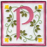 Friendship Square Letter P - 6 inch (Applique)