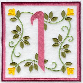 Friendship Square Number 1 - 6 inch (Applique)