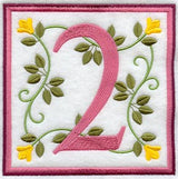Friendship Square Number 2 - 6 inch (Applique)