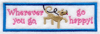 Wherever You Go Bookmark (In-the-Hoop)