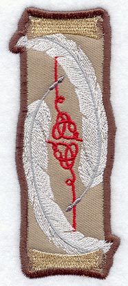 Quills and Swirls Bookmark (Applique) (In-the-Hoop)