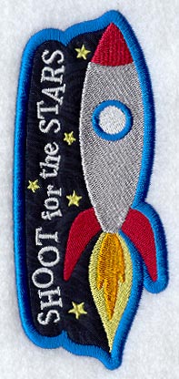 Shoot For The Stars Bookmark (Applique) (In-the-Hoop)