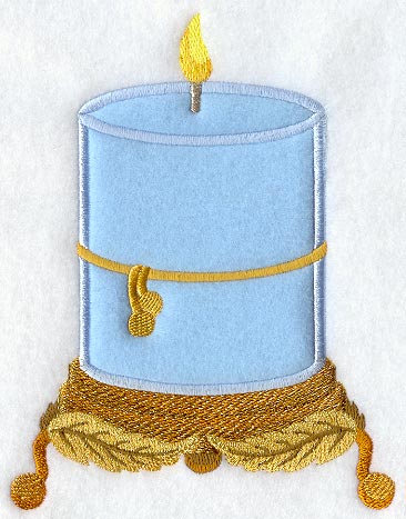 Leaf Pedestal Pillar Candle (Applique)