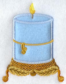 Leaf Pedestal Pillar Candle (Applique)