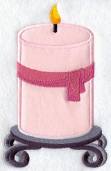 Wrought Iron Pedestal Pillar Candle (Applique)