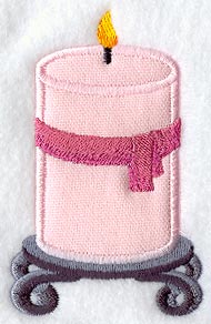 Wrought Iron Pedestal Pillar Candle (Applique)