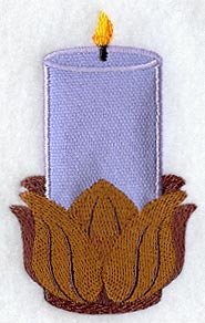 Petal Pedestal Pillar Candle (Applique)