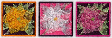 Magnolia Soft Shadow Triptych (Applique)