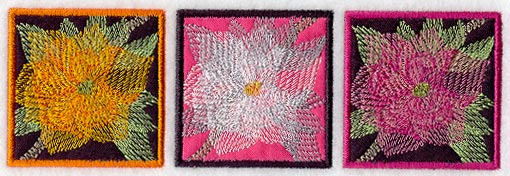 Magnolia Soft Shadow Triptych (Applique)