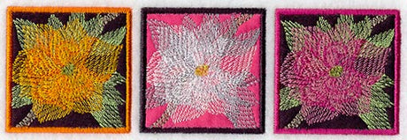 Magnolia Soft Shadow Triptych (Applique)