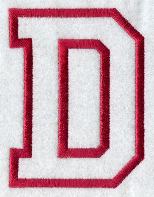 Collegiate Letter D (Applique) (5 Inch)