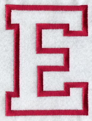 Collegiate Letter E (Applique) (5 Inch)