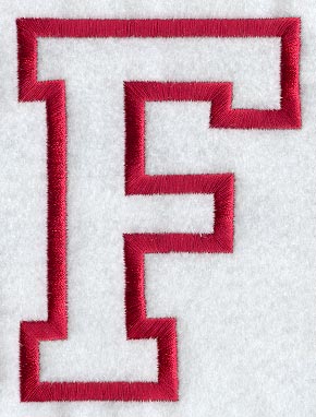 Collegiate Letter F (Applique) (5 Inch)