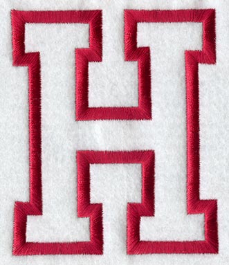 Collegiate Letter H (Applique) (5 Inch)
