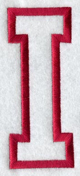Collegiate Letter I (Applique) (5 Inch)