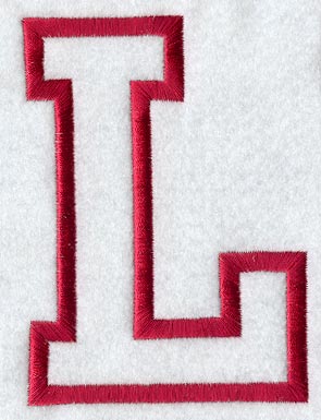 Collegiate Letter L (Applique) (5 Inch)