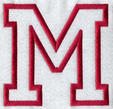 Collegiate Letter M (Applique) (5 Inch)