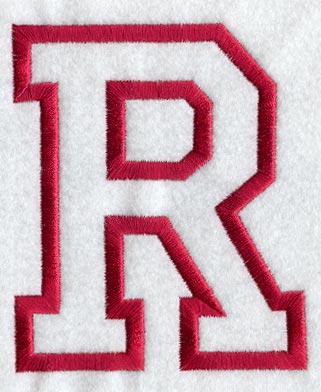 Collegiate Letter R (Applique) (5 Inch)